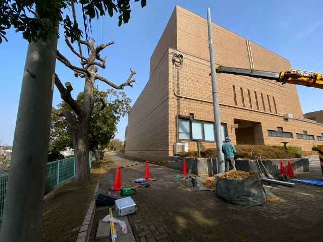 日進市民会館／電気設備（高圧線引込・変圧器）更新工事 の施工写真 2枚目