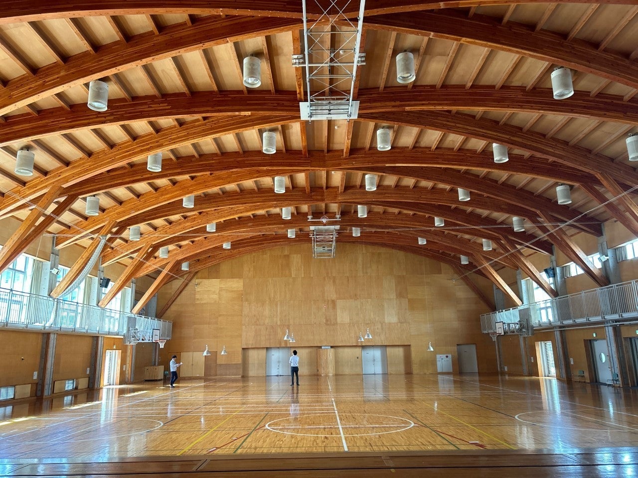 梨の木小学校体育館/照明器具改修工事 の施工写真