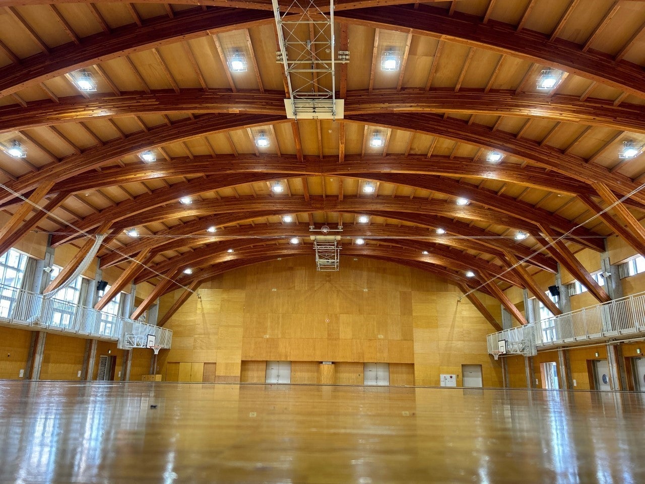 梨の木小学校体育館／照明器具改修工事 の施工写真 2枚目