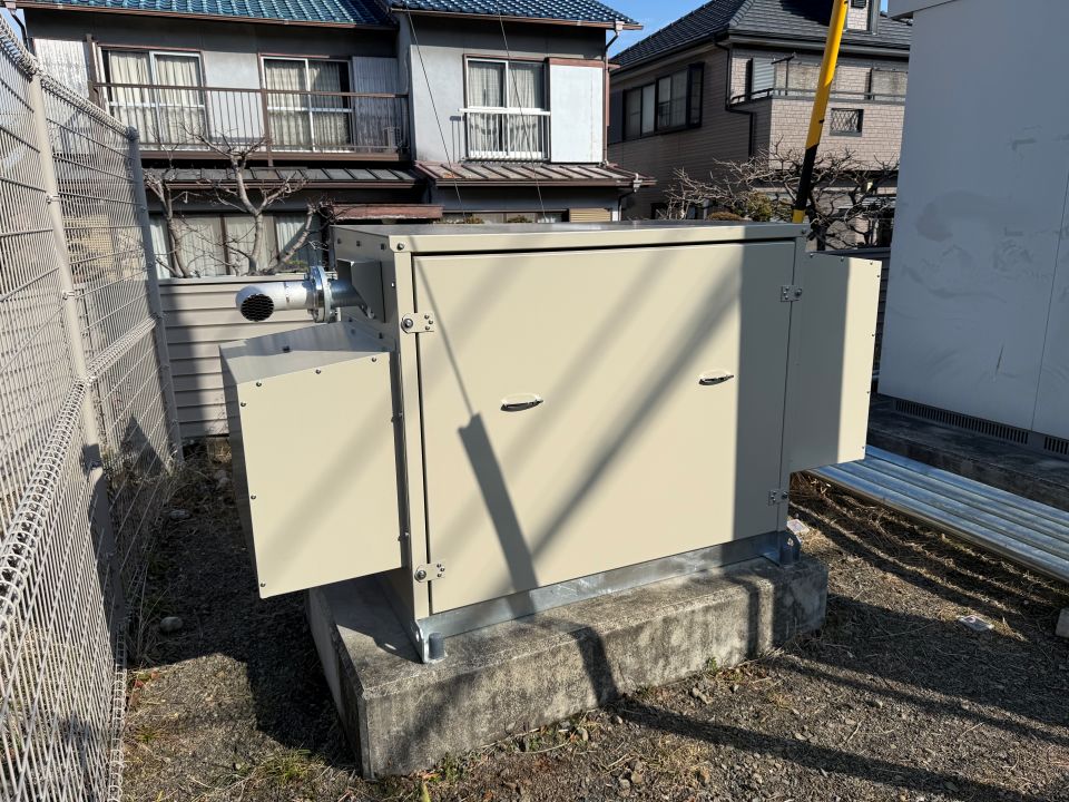 名古屋聾学校 非常用自家発電設備更新工事 の施工写真 4枚目